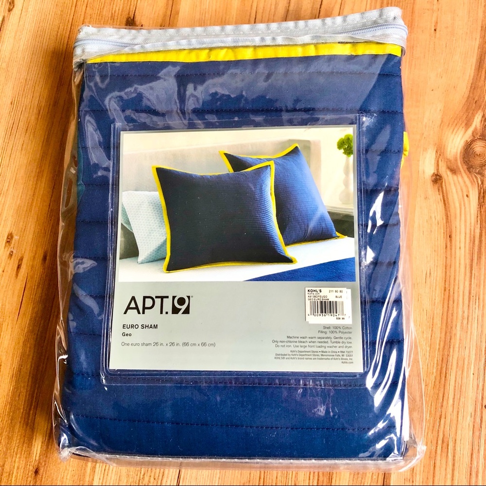 NEW Euro Pillow Sham Navy